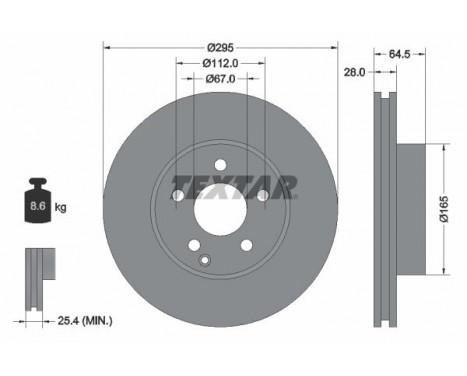 Disco de freno 92163205 Textar