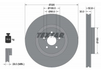 Disco de freno 92167900 Textar