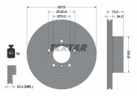 Disco de freno 92176105 Textar