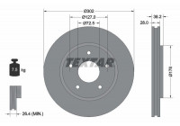 Disco de freno 92181503 Textar