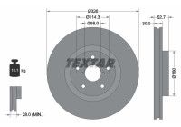 Disco de freno 92194303 Textar
