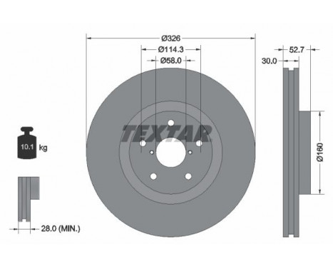 Disco de freno 92194303 Textar