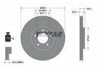Disco de freno 92197103 Textar