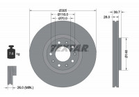 Disco de freno 92220803 Textar