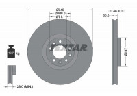 Disco de freno 92256003 Textar