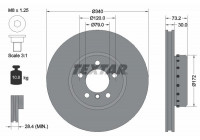 Disco de freno 92264925 Textar