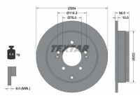 Disco de freno 92271003 Textar