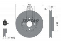 Disco de freno 92300903 Textar