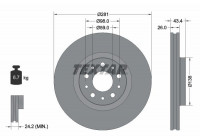 Disco de freno 92304803 Textar