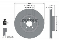 Disco de freno 92306703 Textar