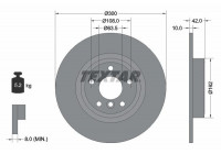 Disco de freno 92309505 Textar