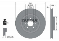 Disco de freno 92315103 Textar