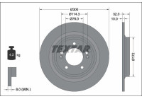 Disco de freno 92337203 Textar