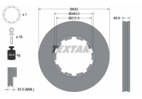 Disco de freno 93145611 Textar