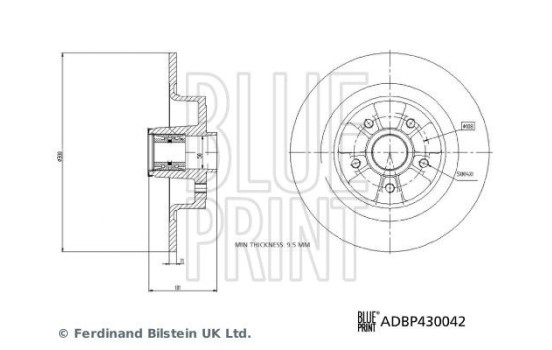 Disco de freno ADBP430042 Blue Print, Imagen 3