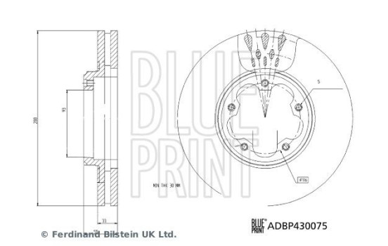 Disco de freno ADBP430075 Blue Print, Imagen 3