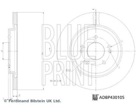 Disco de freno ADBP430105 Blue Print