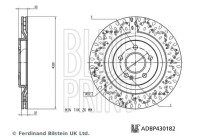 Disco de freno ADBP430182 Blue Print
