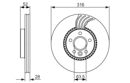 Disco de freno BD1463 Bosch, Imagen 5