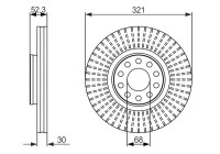 Disco de freno BD1526 Bosch