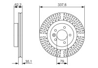Disco de freno BD1538 Bosch