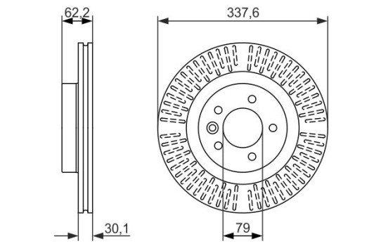Disco de freno BD1538 Bosch