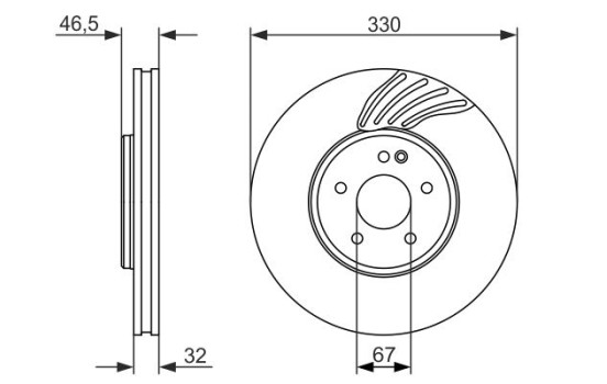 Disco de freno BD1551 Bosch