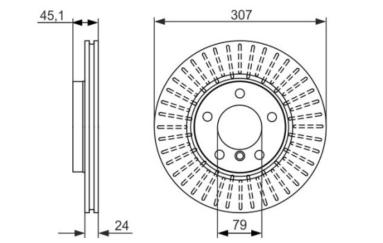Disco de freno BD1558 Bosch