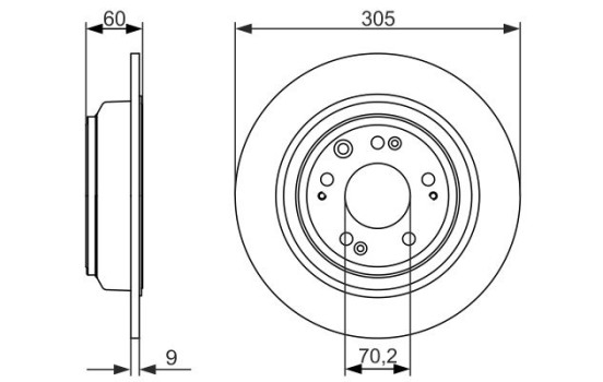 Disco de freno BD1571 Bosch, Imagen 5