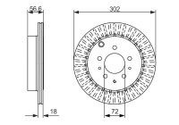 Disco de freno BD1587 Bosch
