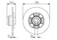 Disco de freno BD1590 Bosch