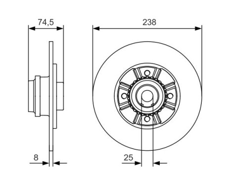 Disco de freno BD1590 Bosch