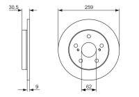 Disco de freno BD1595 Bosch