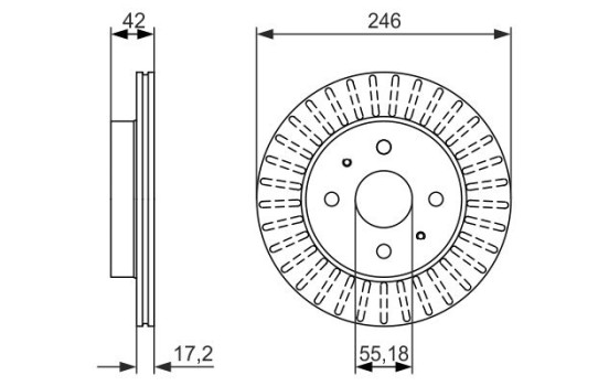 Disco de freno BD1599 Bosch, Imagen 5