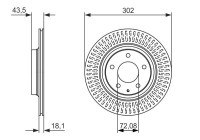 Disco de freno BD1626 Bosch
