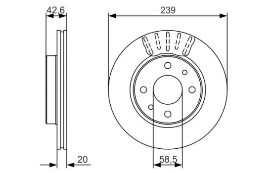 Disco de freno BD1653 Bosch