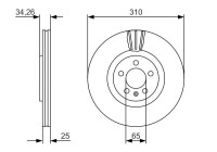 Disco de freno BD1675 Bosch
