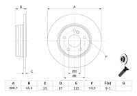 Disco de freno BD2042 Bosch