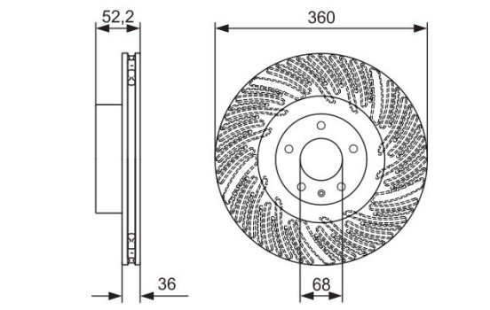 Disco de freno BD2450 Bosch, Imagen 5