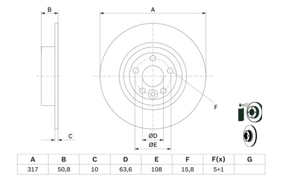 Disco de freno BD2659 Bosch