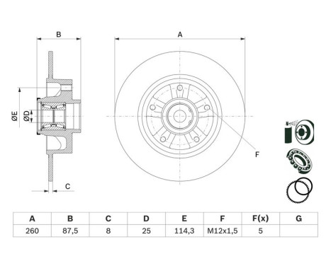 Disco de freno BD2725 Bosch