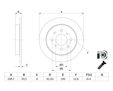 Disco de freno BD2779 Bosch