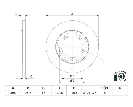 Disco de freno BD2789 Bosch