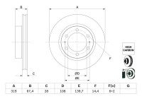 Disco de freno BD2863 Bosch