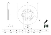 Disco de freno BD2865 Bosch