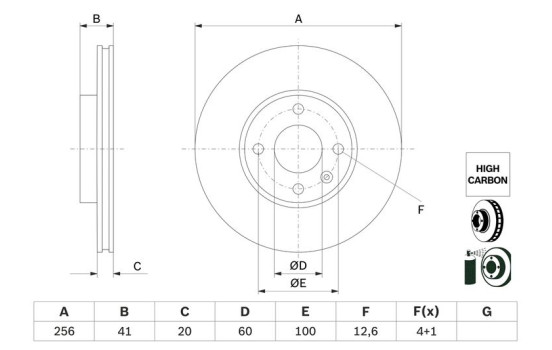 Disco de freno BD2927 Bosch