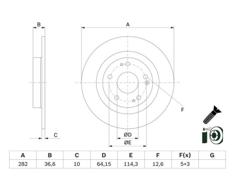Disco de freno BD2934 Bosch