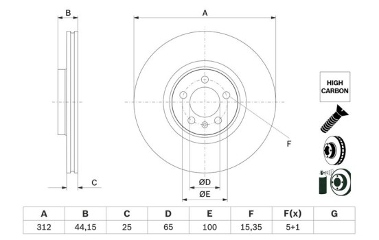 Disco de freno BD2974 Bosch