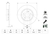 Disco de freno BD3001 Bosch