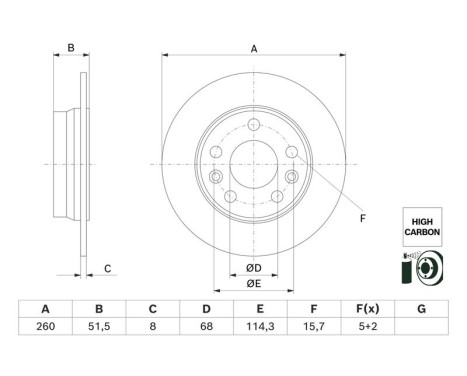 Disco de freno BD3013 Bosch